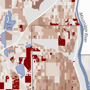 Detail of Minneapolis static map