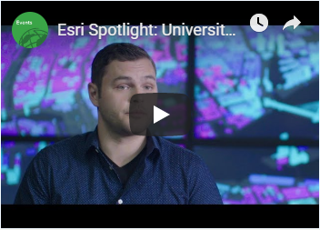  Still from an Esri Spotlight video showing Kevin Ehrman-Solberg speaking